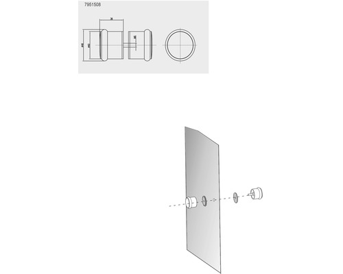 Form&Style náhradní dveřní madla bílá ke sprchovým kabinám
