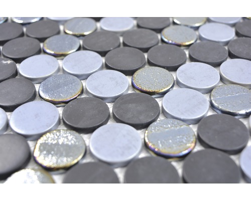 Mozaikové dlaždice ze skla v kulatém tvaru