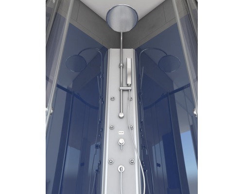 Kompletní sprchový box s hlavovou sprchou, ruční sprchou a masážními tryskami