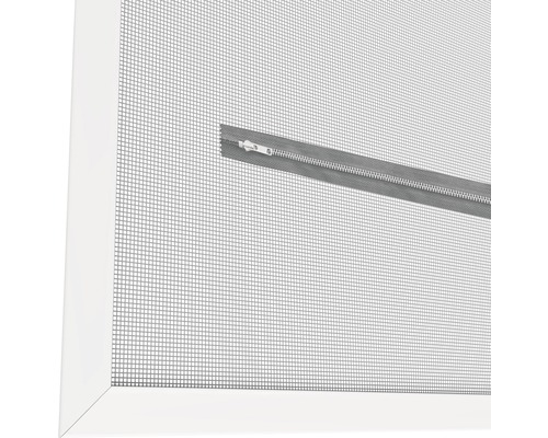 Síť proti hmyzu se zipem v bílém rámu