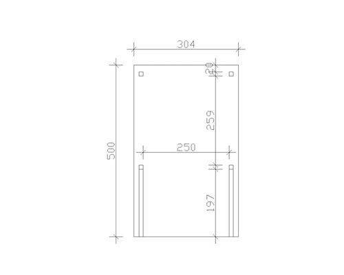 Technický výkres s rozměry v milimetrech