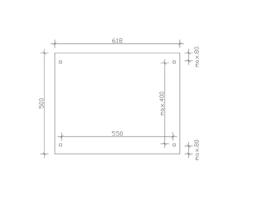 Technický výkres s rozměry