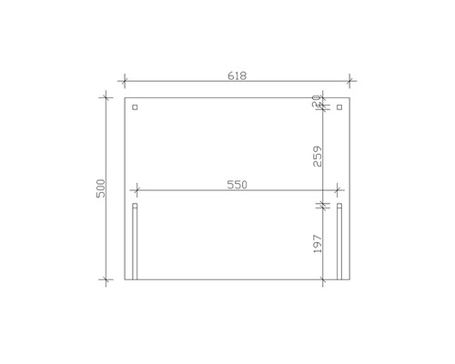Technický výkres s rozměry