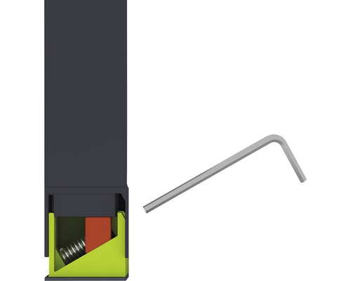 Detailní pohled na nástroj s imbusovým klíčem