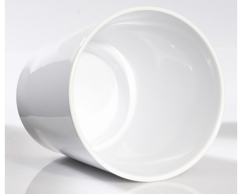 Bílý keramický květináč