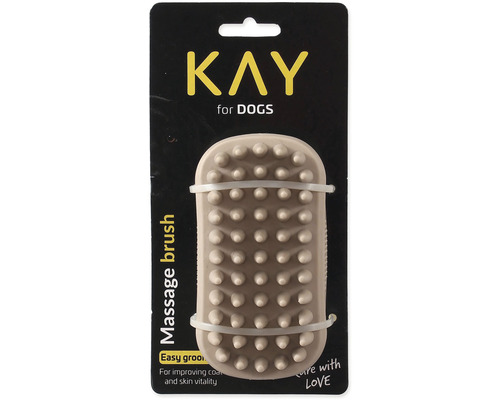 Masážní kartáč pro psy KAY v balení