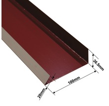 Závětrná lišta základní PRECIT pro plechovou krytinu 2000 x 100 mm, 9005 černá-thumb-2