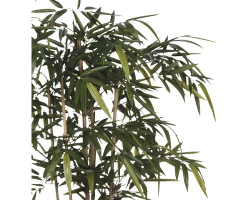 Umělý bambus se zelenými listy