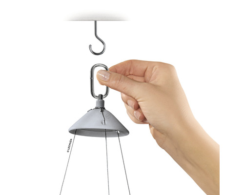 Zavěšení závěsného květináče s hákem