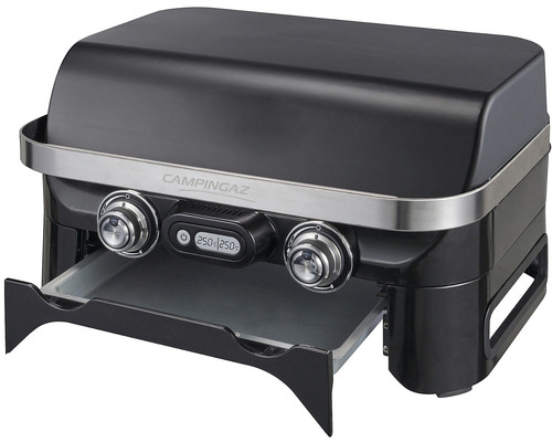 Gril Campingaz s víkem, ukazatelem teploty a ovládacími knoflíky