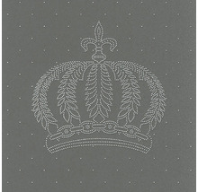 Štrasová tapeta 52715 Glööckler Imperial Perly Panel 1 Koruna černá