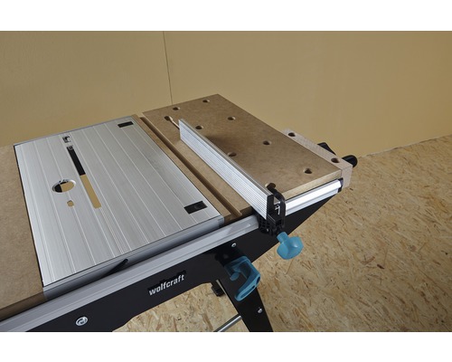 Montážní a strojní stůl Wolfcraft s hliníkovou deskou a MDF deskou