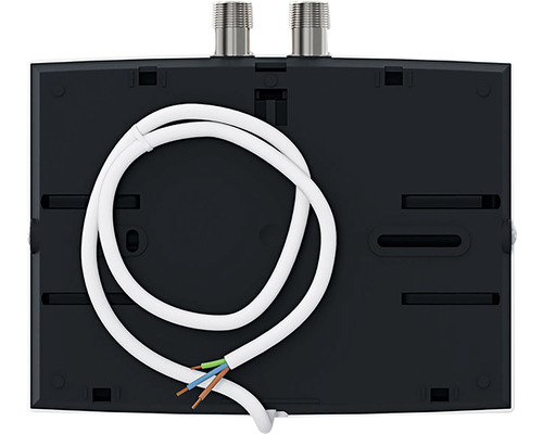 Zadní strana elektronického průtokového ohřívače s připojovacími kabely