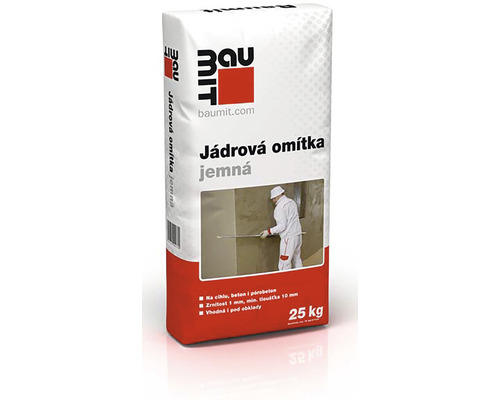 Balení jemné jádrové omítky Baumit, 25 kilogramů