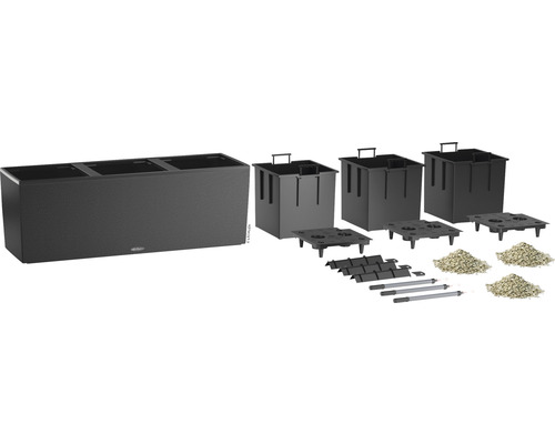 Kompletní sada květináčů s květináčem, vnitřními květináči, dělícími dny, ukazatelem hladiny vody a rostlinným granulátem