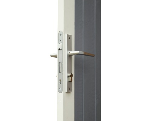 Kování dveří se zámkem a klikou