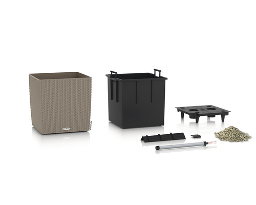 Květináč Lechuza Cube se zavlažovacím systémem a příslušenstvím