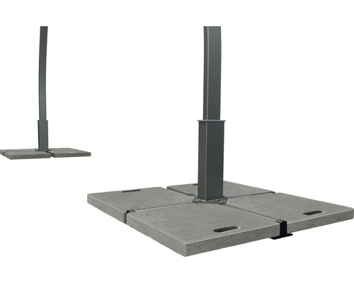 Stojan na slunečník s betonovými deskami pro slunečníky