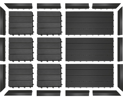 Terasy z kompozitního materiálu s montážním příslušenstvím