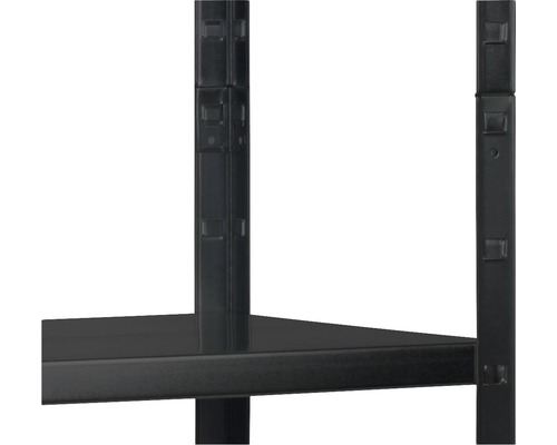 Detail kovového regálu