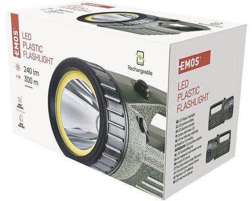 Balení dobíjecí LED plastové svítilny od společnosti Emos