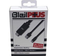 BleilPlus adaptér kabel s HDMI, USB C a USB A konektorem, 1,50 metru