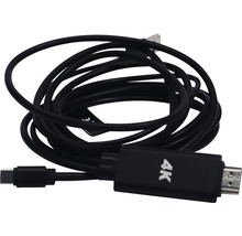 Černý kabel 4K USB-C na HDMI