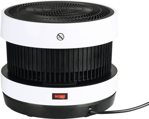 Stolní topení s vypínačem a výstražným symbolem