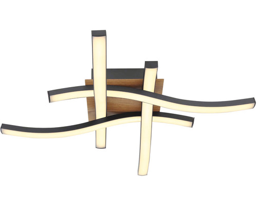 Moderní stropní svítidlo s LED osvětlením a dřevěnými prvky