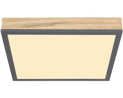 Čtvercové stropní svítidlo s dřevěným dekorem a rámem