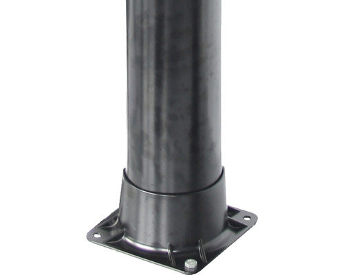 Kovová patka sloupku s čtvercovou základovou deskou pro upevnění