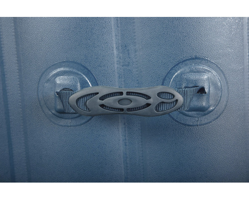 Detailní záběr transportní rukojeti na nafukovacím výrobku