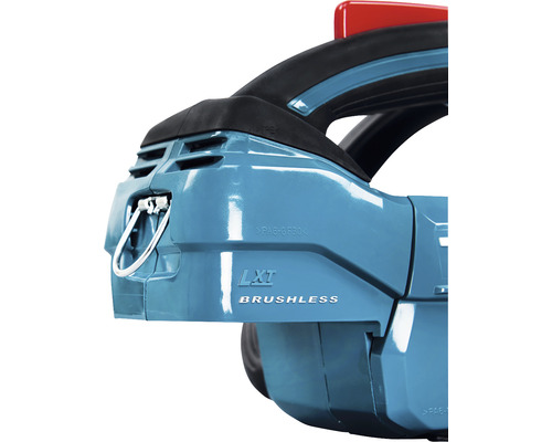 Detailní pohled na nůžky na živý plot s potiskem LXT Brushless