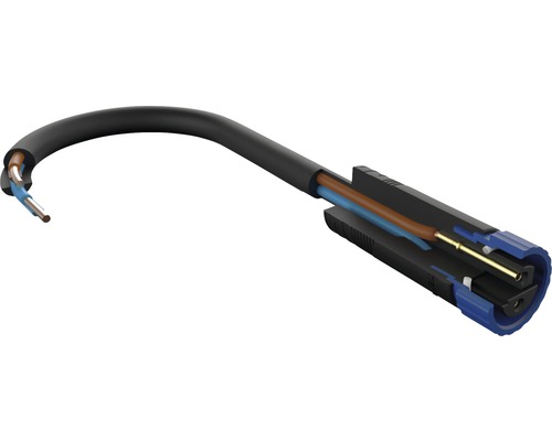 Konektor s kabelem v průřezu