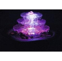 Dekorativní pokojová fontána se třemi úrovněmi a osvětlením