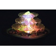 Dekorativní pokojová fontána se třemi úrovněmi a osvětlením
