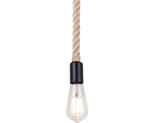Závěsná lampa s lanem a žárovkou