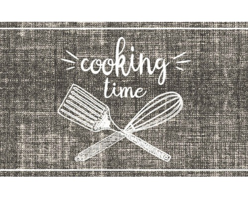Kuchyňská rohožka s motivem času vaření, špachtlí a metličkou