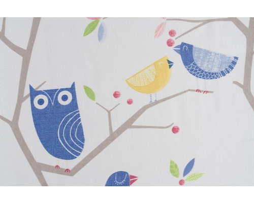 Látka se vzorem ptáků a sov