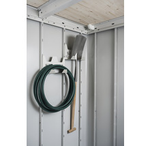 Plechový zahradní domek Biohort Neo 1A var. 1.2 jednokřídlé dveře 166 x 166 cm stříbrný/šedý křemen-thumb-5