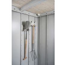 Plechový zahradní domek Biohort Neo 1A var. 1.2 jednokřídlé dveře 166 x 166 cm stříbrný/šedý křemen-thumb-2