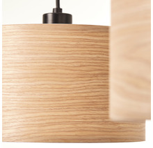 Lustr Brilliant Romm 3xE27 60 W černo/přírodní