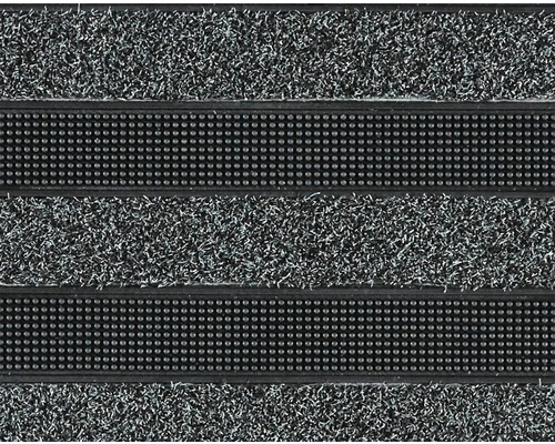 Rohožka se vzorem pruhů z textilu a gumy