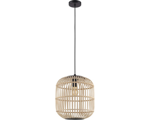 Závěsná lampa se stínidlem z ratanu