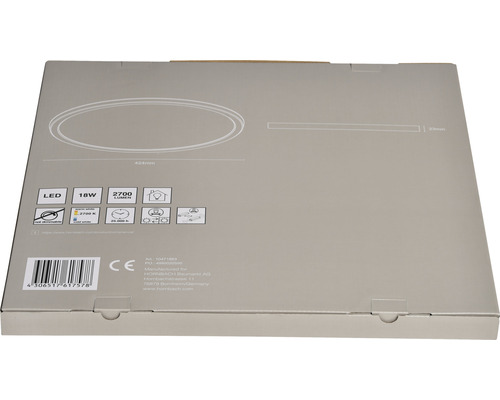 Balení LED lampy s výkonem 18 W a světelným tokem 2700 lumenů