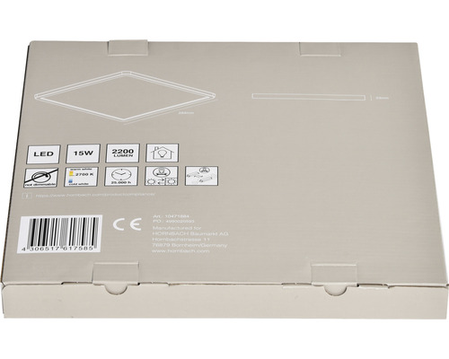 Balení LED lampy s výkonem 15 W a světelným tokem 2200 lumenů