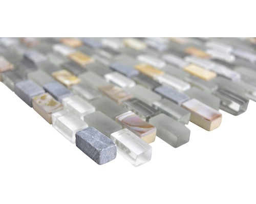 Mozaiková dlaždice ze skla a přírodního kamene