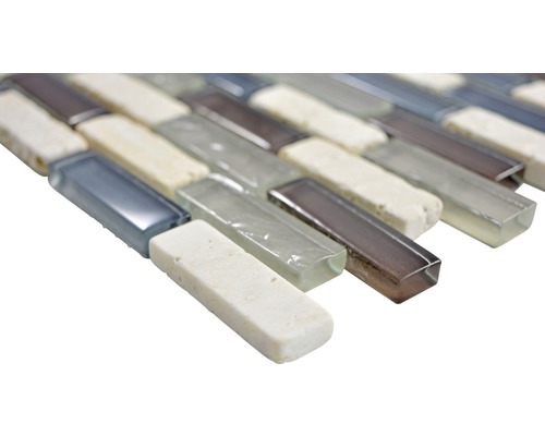 Mozaiková dlaždice ze skla a přírodního kamene