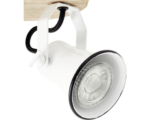 Bílé stropní svítidlo s nastavitelným bodovým světlem