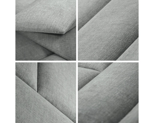 Detail akustických panelů s látkovým potahem